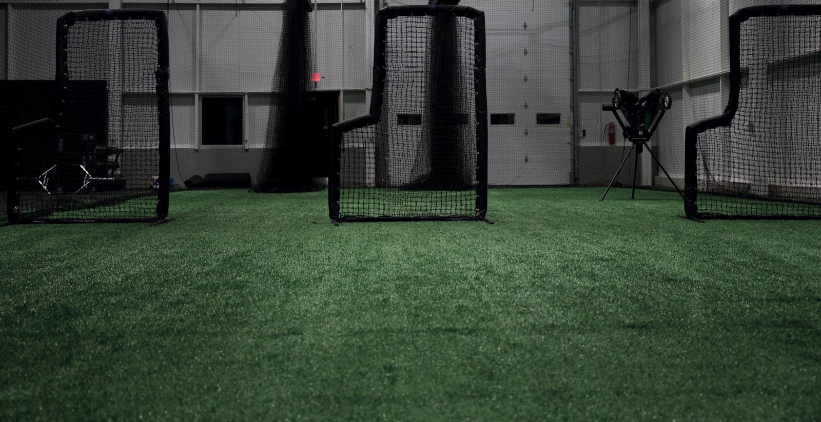 The turf with three batting cages